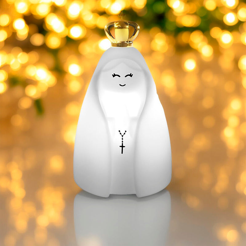 Luminária Nossa Senhora Aparecida LED - Oratório com Luz Indireta Bivolt para Decoração Religiosa