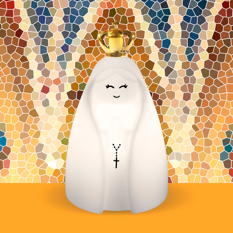 Luminária Nossa Senhora Aparecida LED - Oratório com Luz Indireta Bivolt para Decoração Religiosa