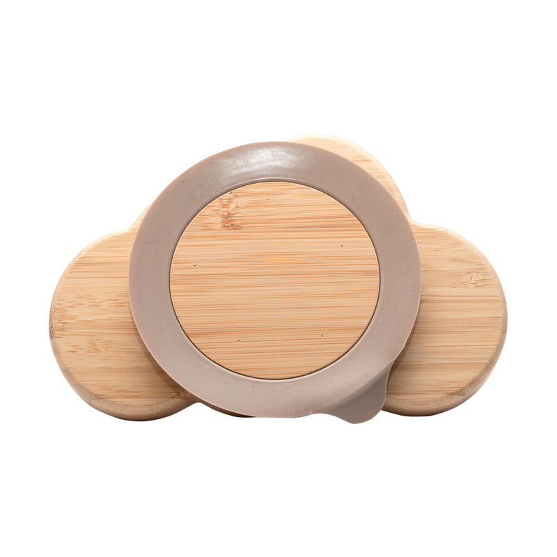 Prato Nuvem Bambu Ventosa - Alimentação Segura e Ecológica para Bebê