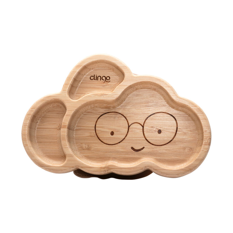 Prato Nuvem Bambu Ventosa - Alimentação Segura e Ecológica para Bebê