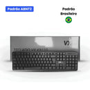 Teclado VXPRO KB110 USB Com Fio ABNT2 Preto Idioma Português