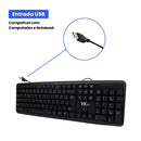 Teclado VXPRO KB110 USB Com Fio ABNT2 Preto Idioma Português