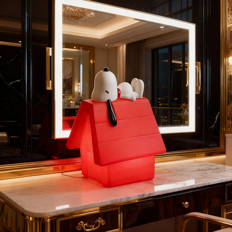 Luminária 3D Casinha Snoopy Peanuts - Decoração Criativa Bivolt com Efeito Luz