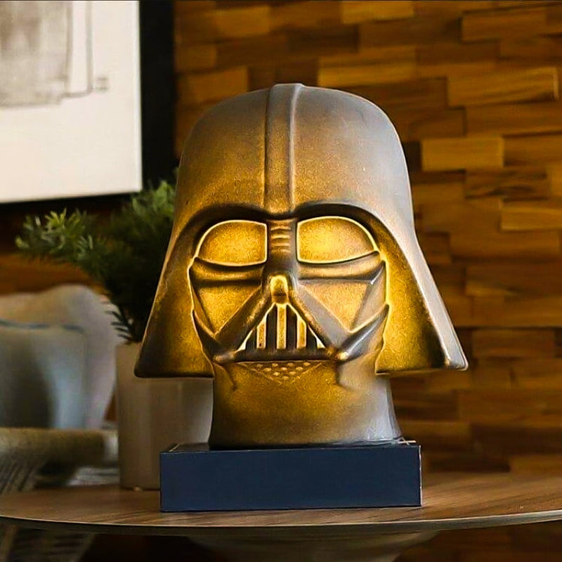 Luminária Darth Vader LED Star Wars - Decoração Geek com Iluminação Ambiente